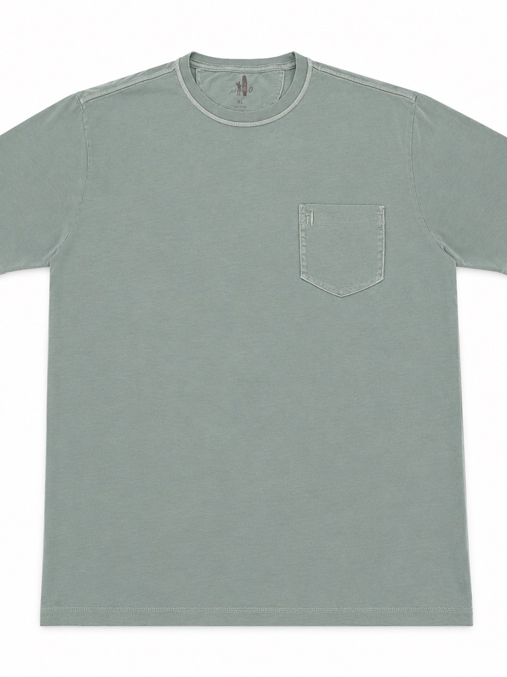 Johnnie O Men's Pocket Crewneck T-Shirt - light Sage Green-XL -Cotton/Modal